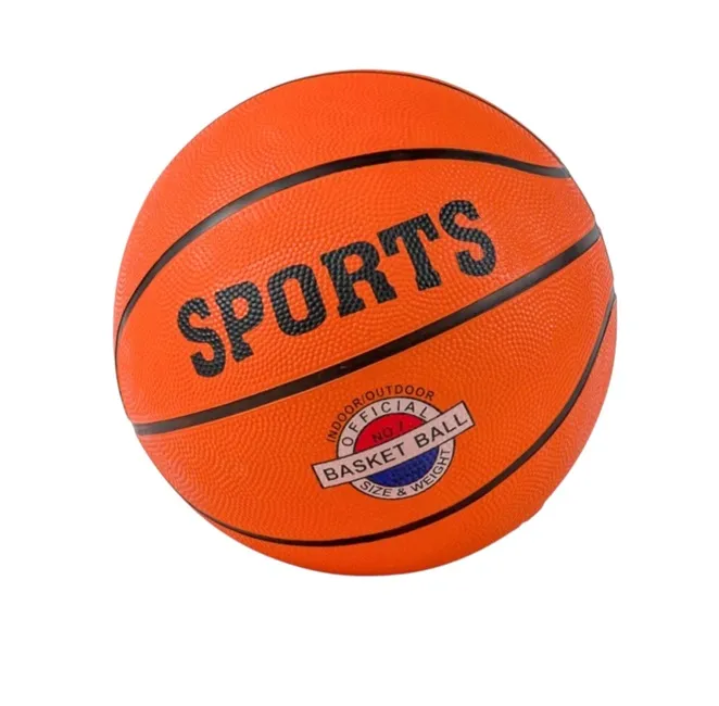 Articole sportive - Minge de baschet numărul 7 diametru 24 cm din cauciuc portocaliu pentru exterior și interior