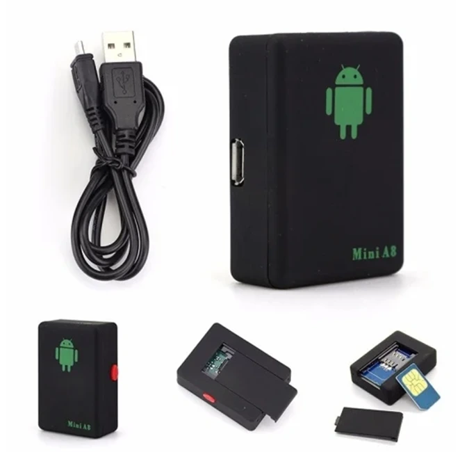 Sisteme de localizare & trackere - Mini dispozitiv de urmărire LBS și microfon spion Bibica Edition de culoare neagră cu buton SOS