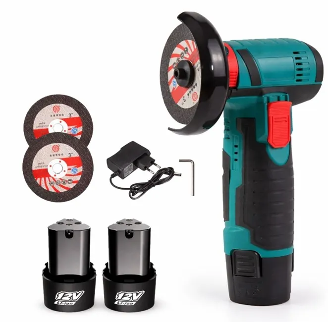 Unelte electrice - Mini Flex cu Acumulator 12V și 2 Baterii incluse – Polizor Unghiular Portabil de Precizie, 750W, 19500 RPM