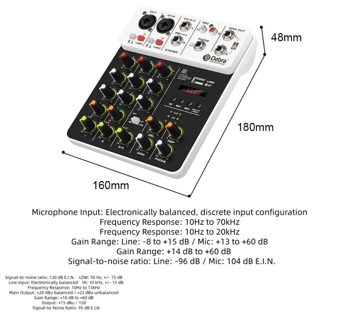 Mixer audio profesional cu 4 canale Bibica Edition [5]