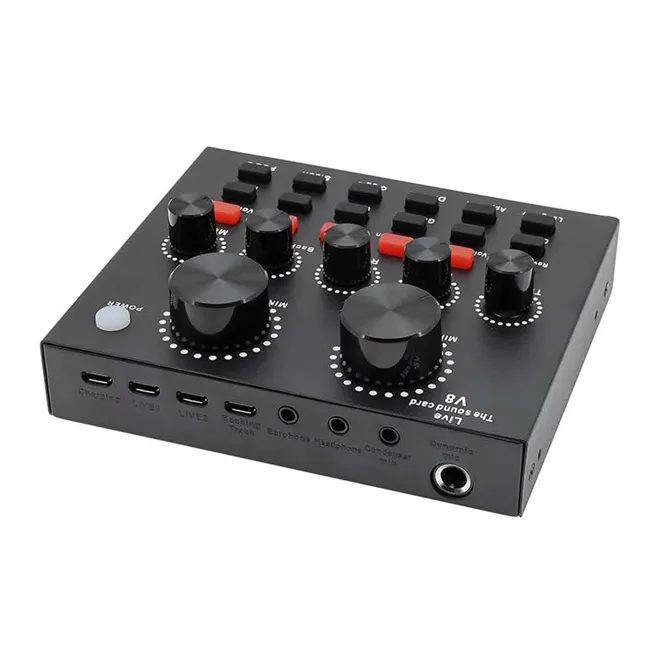 Articole audio - Consolă Audio V8 Bibica Edition cu Bluetooth pentru Live și Podcast
