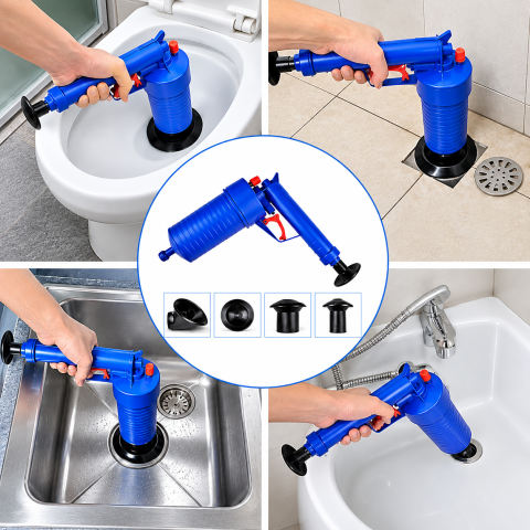 Pistol pneumatic cu aer comprimat pentru desfundat scurgerile Bibica Edition [1]