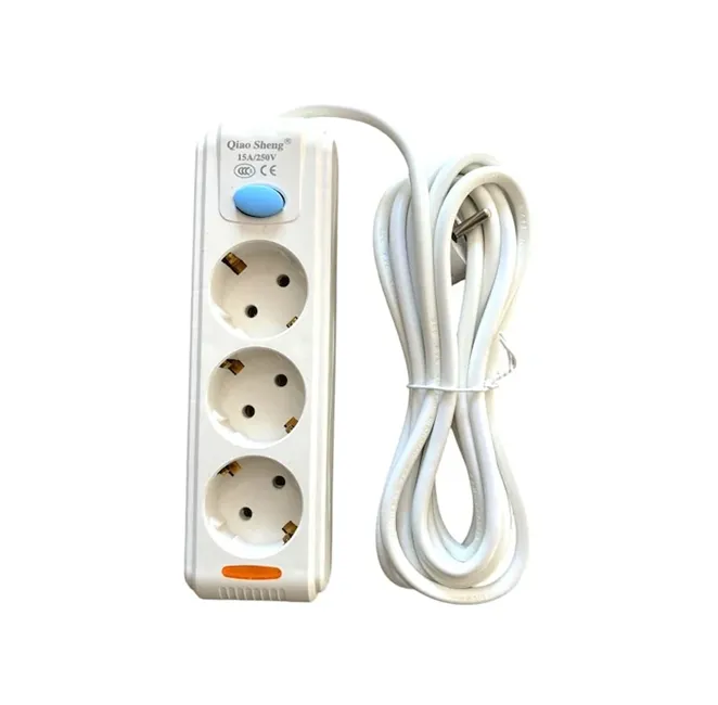 Articole casă & grădină - Prelungitor electric cu 3 prize, cablu 3 metri și întrerupător