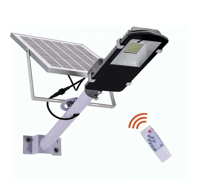 Lămpi led și panouri solare - Proiector LED stradal cu panou solar 100W si telecomandă