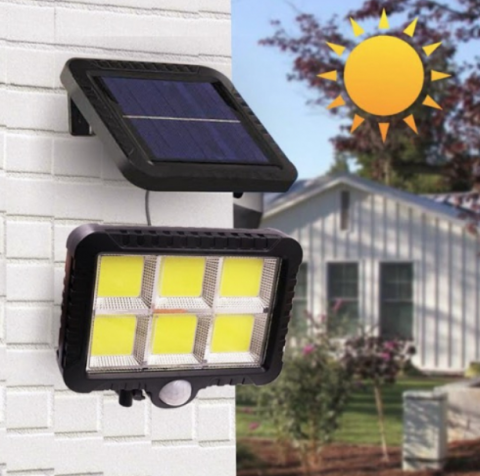 Proiector solar de exterior cu 120 LED-uri COB senzor de mișcare și telecomandă [3]