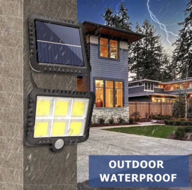 Proiector solar de exterior cu 120 LED-uri COB senzor de mișcare și telecomandă [4]