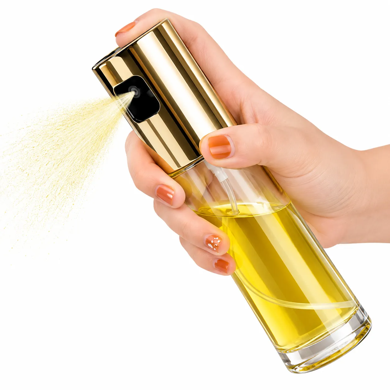 Pulverizator de ulei pentru bucătărie din sticlă și inox Bibica Edition 100ml [0]