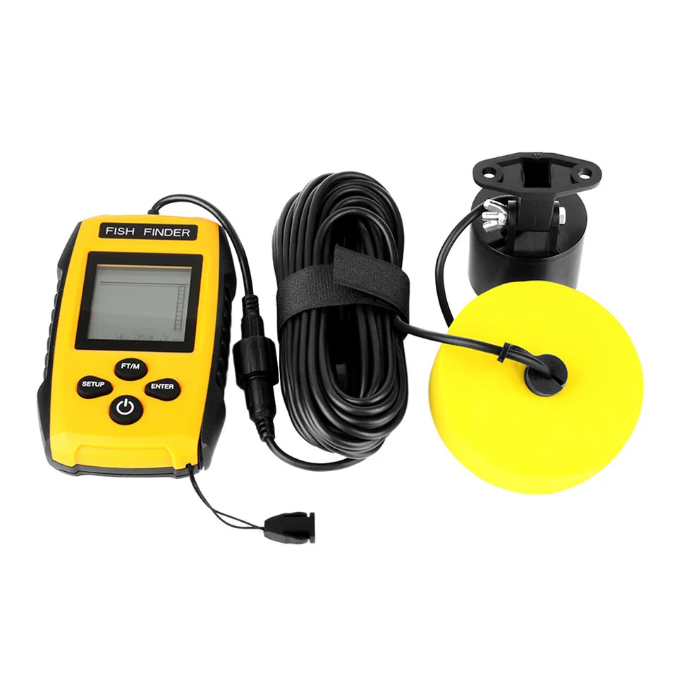 Sonar de pescuit portabil Fish Finder Bibica Edition cu unitate de control digitală, sondă cu cablu de șapte metri [1]