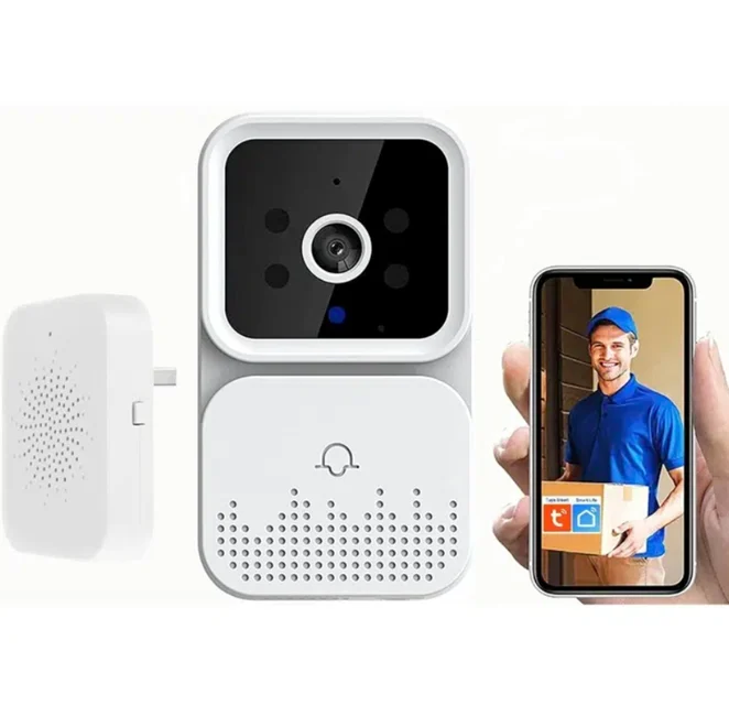 Sonerie ușă - Sonerie inteligentă fără fir cu cameră Wi-Fi și vizualizare pe telefon, Bibica Edition