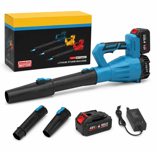 Electronice & electrocasnice - Suflantă de Aer Portabilă 48V, cu 2 Acumulatori, Lungime 78cm, 18000 RPM