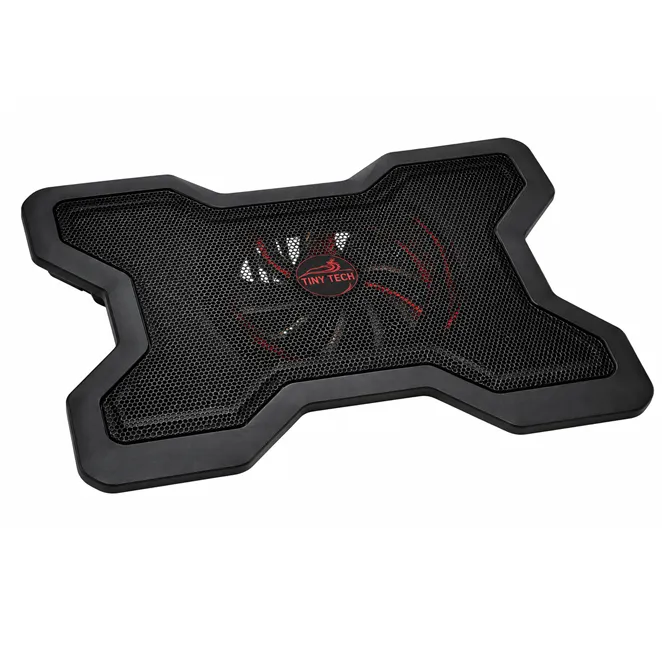 Suporturi laptop - Suport de răcire pentru laptop Bibica Edition cooler portabil cu ventilatoare silențioase LED și suprafață din plasă metalică