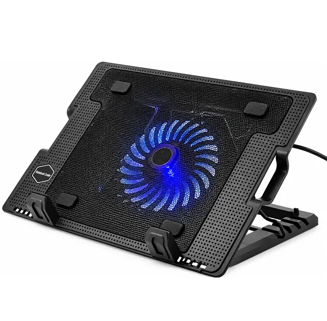 Suporturi laptop - Suport laptop multifuncțional pliabil cu cooler integrat și unghi reglabil ergonomic