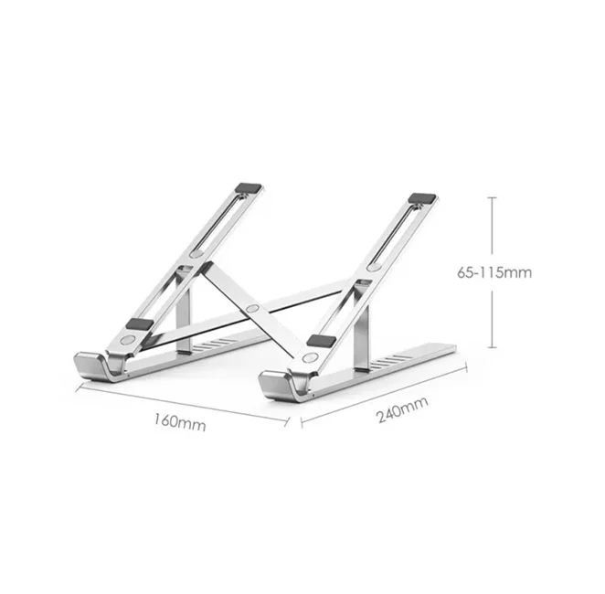 Suporturi laptop - Suport laptop pliabil din aluminiu reglabil pe înălțime argintiu