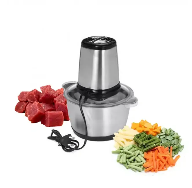 Electronice & electrocasnice - Tocător electric universal Bibica Edition cu bol din inox de 2 litri și patru lame din oțel inoxidabil