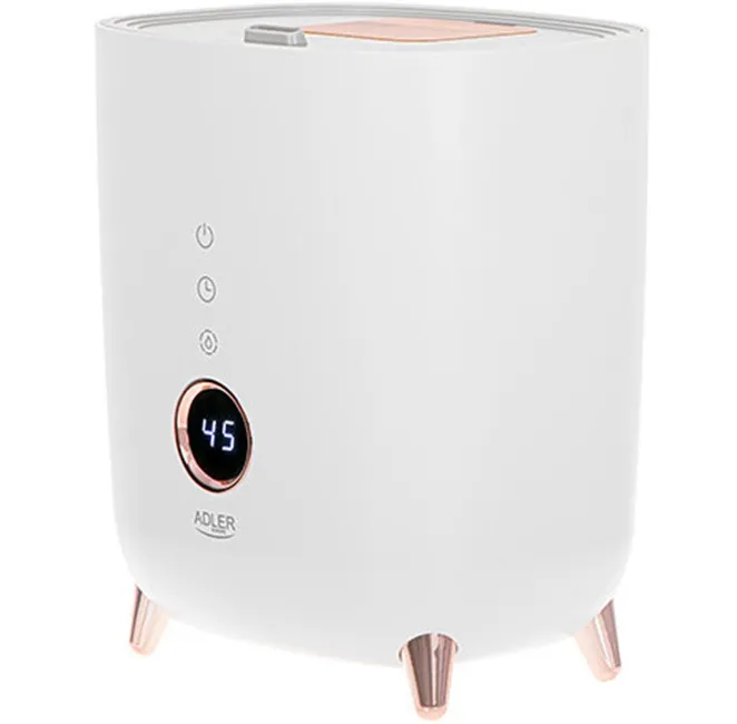 Umidificatoare aer - Umidificator de aer ultrasonic Adler AD 7972 de culoare albă, cu alimentare superioară tip Top-Fill