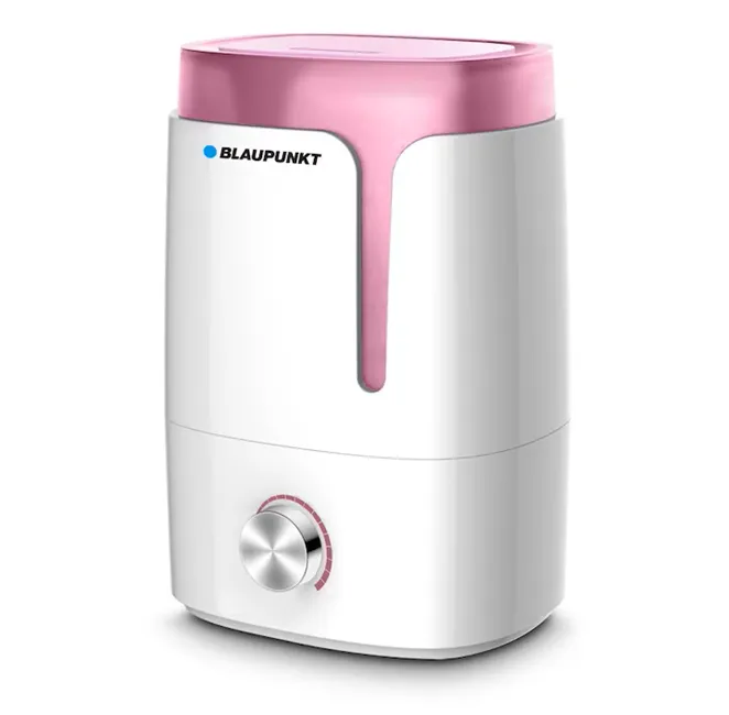 Electronice & electrocasnice - Umidificator de aer cu ultrasunete Blaupunkt AHS301 alb cu roz cu funcție de ionizare aromaterapie