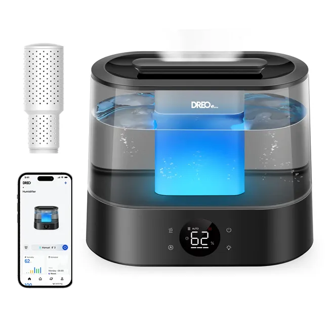 Umidificatoare aer - Umidificator de aer inteligent DREO 420S Smart de culoare neagră, cu rezervor de 4 litri