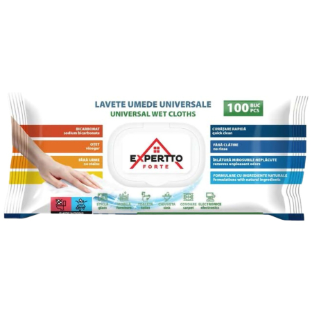 Curatare - Expertto-forte-lavete-umede-bicarbonat-otet