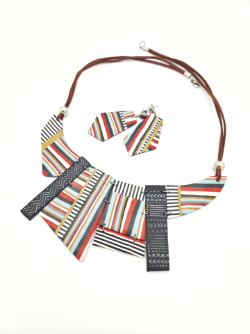 Set AFRICA - Colier statement handmade din lut polimeric [1]
