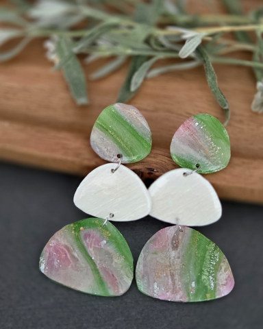 Summer vibe -vcercei statement lut polimeric verde-pink, alb [4]