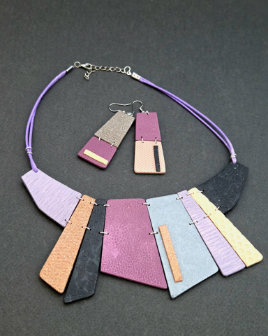 Urban Chic Liliac- set bijuterii statement, grometric [4]