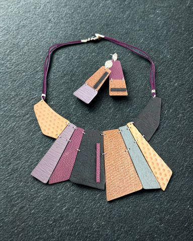 BIJUTERII STATEMENT - Urban Chic Liliac- set bijuterii statement, grometric