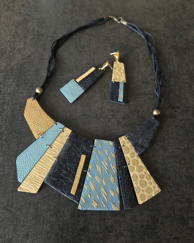 Urban Chic Liliac- set bijuterii statement, grometric [4]