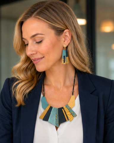 Urban Chic Liliac- set bijuterii statement, grometric [0]