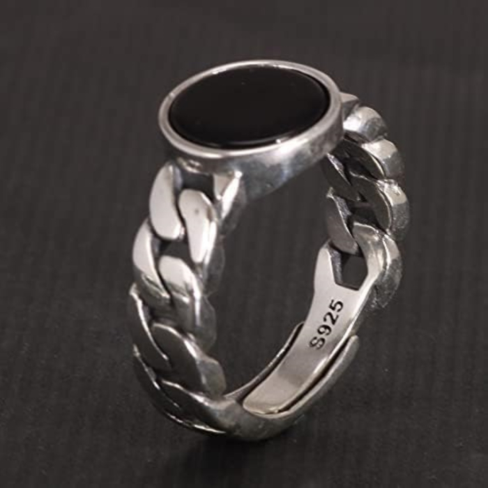 Inel Sigiliu din Argint 925 „Black Onyx Style” – Design cu Zale Cubaneze [4]