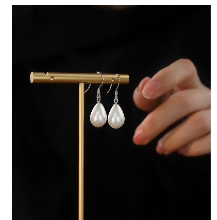 Cercei din Argint 925 Rodiat cu Perle Picătură – Pure Drop [2]