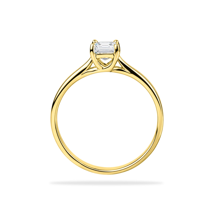 Inel de Logodnă Solitaire din Aur Galben 18K cu Diamant de Laborator Asscher Cut 1ct – 2.08g [2]