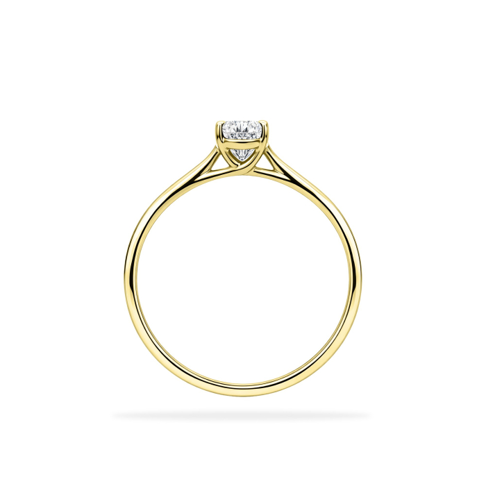 Inel de Logodnă Solitaire din Aur Galben 18K cu Diamant de Laborator Oval 0.75ct [2]