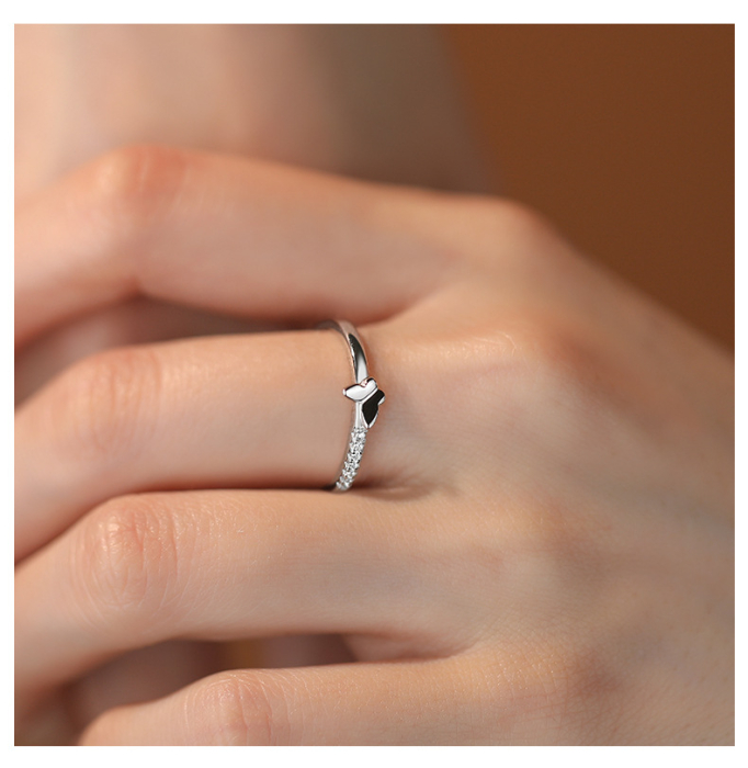 Inel Reglabil din Argint 925 Rodiat – Crystal Butterfly [2]