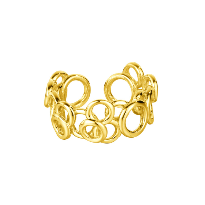 Inel Statement din Argint 925 Aurit – Design „Eternal Circles” [2]