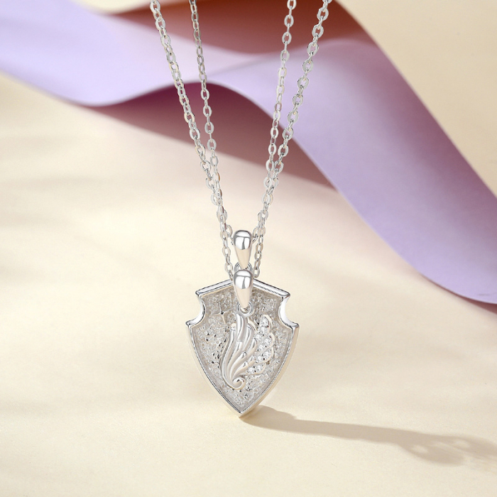 Set Coliere Cuplu Argint 925 „Protector & Angel” – Scutul și Aripa [2]