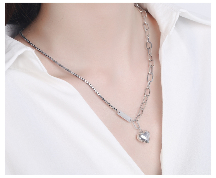 Set „Dual Love” – Colier și Brățară din Argint 925 Placat cu Rodiu [2]