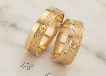 bijuterii aur - Verighete Aur 14K / 18K – Create la Comandă (Model Personalizabil)