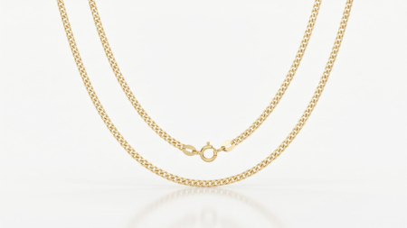 LANT BARBAT AUR 14K - Lantisor din Aur 14K Model Cuban Curb – Eleganta Minimalista si Stralucire Clasica