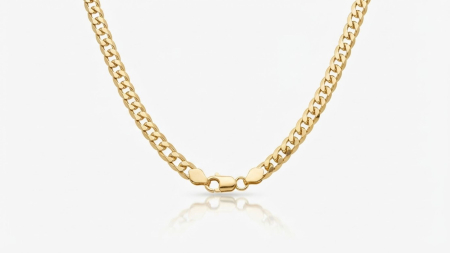LANT BARBAT AUR 14K - Lantisor din Aur 14K Model Cuban Curb – Eleganta Urbana si Stralucire Clasica