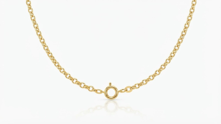 LANT BARBAT AUR 14K - Lantisor din Aur 14K Model Chopard – Eleganta Clasica si Stralucire Simetrica