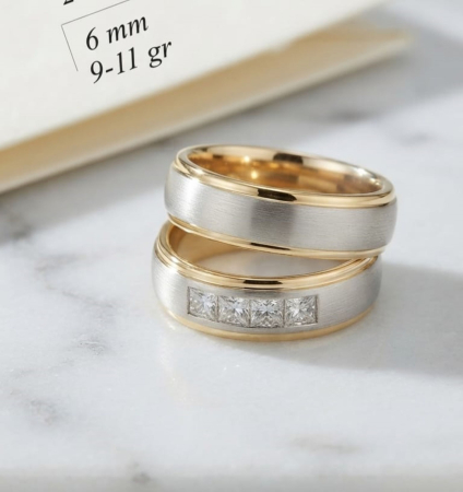 bijuterii aur - Verighete Aur 14K / 18K – Create la Comandă (Model Personalizabil)