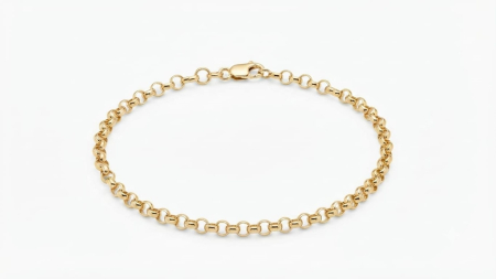 bratari aur 14k - Brățară Aur 585 „Classic Rolo” – Design Versatil și Rezistent
