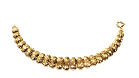 bratari aur 14k - Brățară Aur 585 „Golden Ribbed” – Design Masiv și Elegant