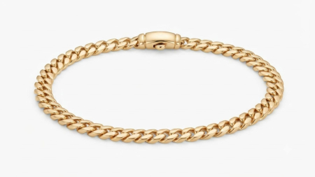 BRATARI BARBATI AUR 14K - Brățară Bărbați din Aur Galben 14K Model Gourmet Clasic | 19 cm, 5.68g, Unisex