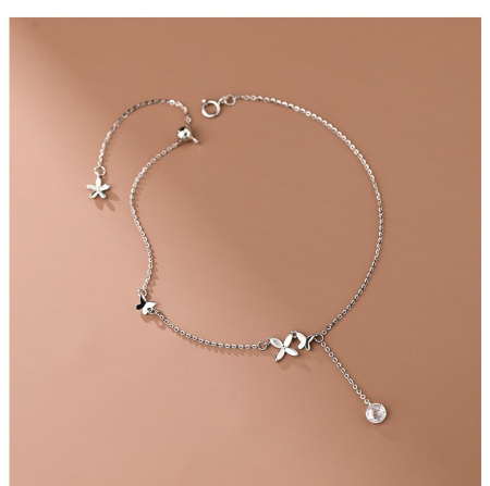 Brățară de Gleznă din Argint 925 Rodiat – Butterfly Breeze [1]
