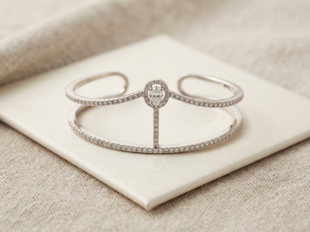 OUTLET - Brățară de Palmă din Argint 925 Halo Marquise Palm Cuff