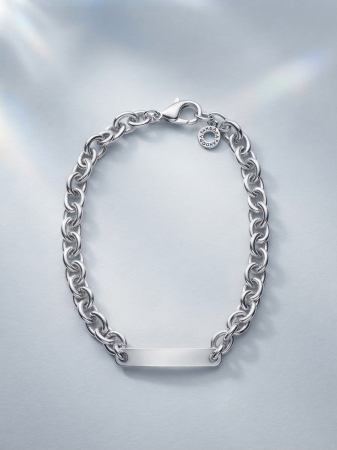 OUTLET - Bratara din Argint 925 Chunky Chain cu Placuta Gravabila