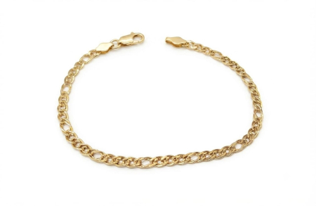 bratari aur 14k - Brățară din Aur Galben 14K cu Împletitură Dublă – Design Clasic și Elegant