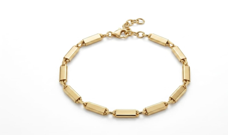 bratari aur 14k - Brățară din Aur Galben 14K – Design Modern cu Segmente Dreptunghiulare