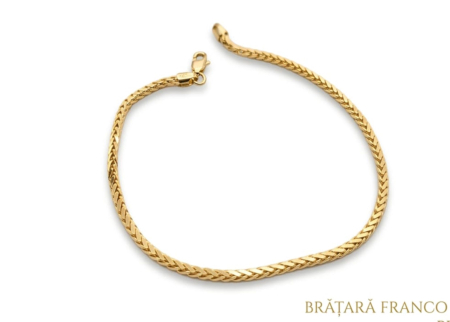 bratari aur 14k - Brățară din Aur Galben 14K – Model Franco Clasic,